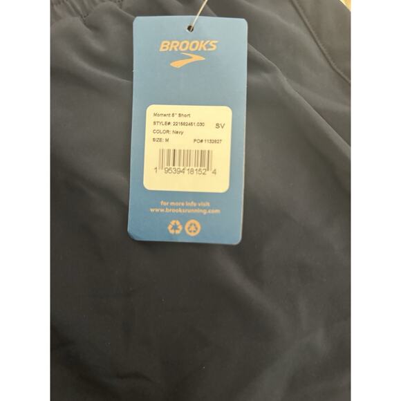 Brooks Women’s Moment 5 Inch Short Navy Size Medium NWT 221582 - Picture 7 of 10